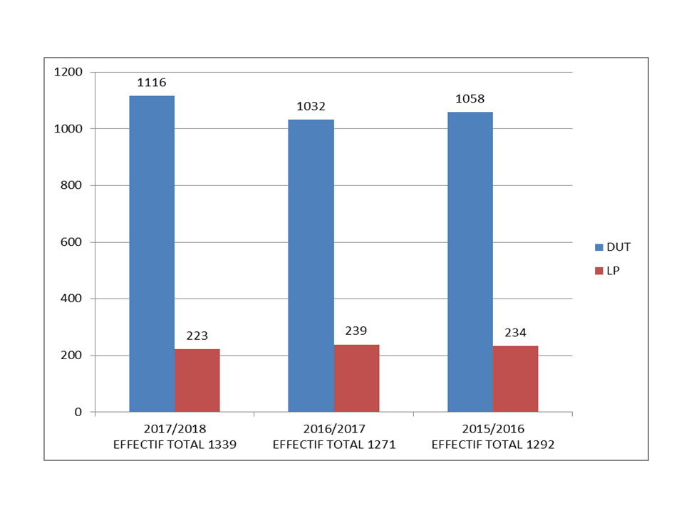 EFFECTIFS DUT LP 2015 2018