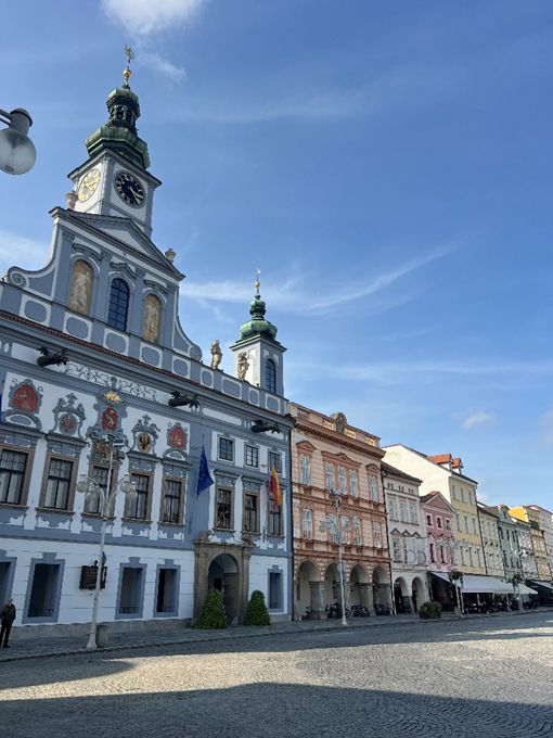 Photo prise par une étudiante à l'hôtel de ville de České Budějovice